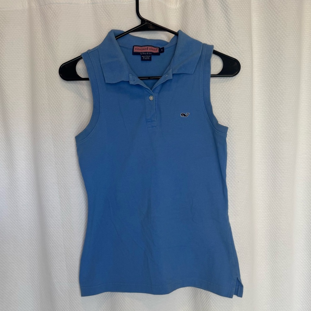 Vineyard Vines Women's Sky Blue Sleeveless Top